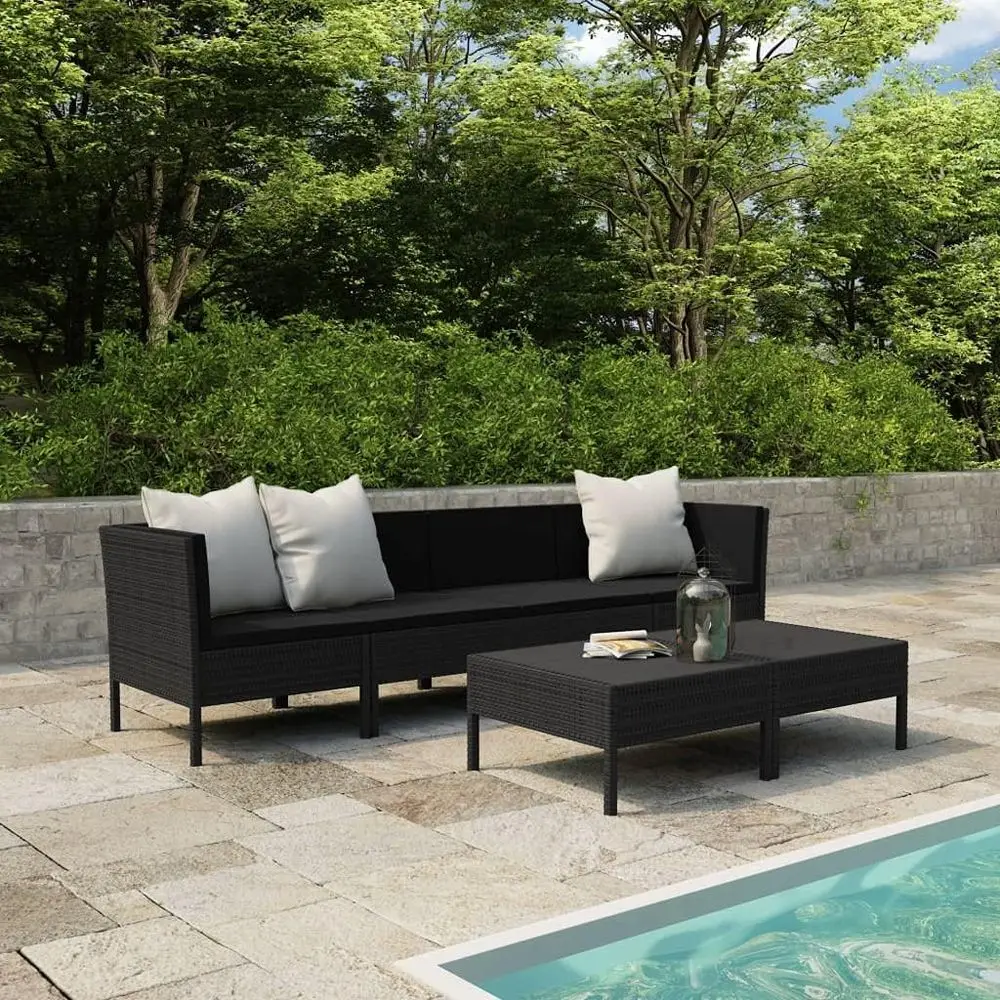6-Piece Patio Lounge Set with Cushions, Suitable for Balcony, Outdoor, Garden, and Sunroom, Black Wicker Style
6-Piece Patio Lounge Set with Cushions, Suitable for Balcony, Outdoor, Garden, and Sunroom, Black Wicker Style