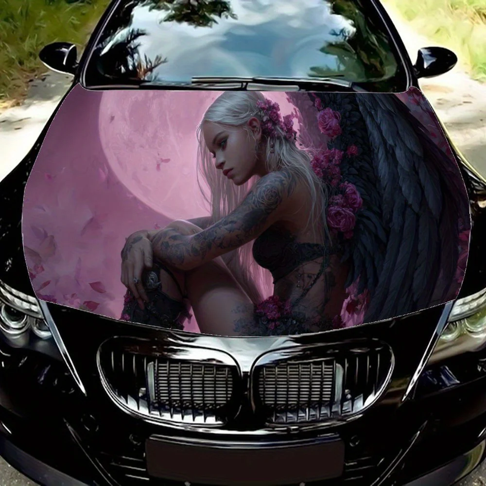 Виниловая пленка для автомобиля Dark Winged Beauty under Pink Moon, водонепроницаемая наклейка на капот автомобиля из ПВХ, самоклеящиеся устойчивые к царапинам наклейки для
Виниловая пленка для автомобиля Dark Winged Beauty under Pink Moon, водонепроницаемая наклейка на капот автомобиля из ПВХ, самоклеящиеся устойчивые к царапинам наклейки для