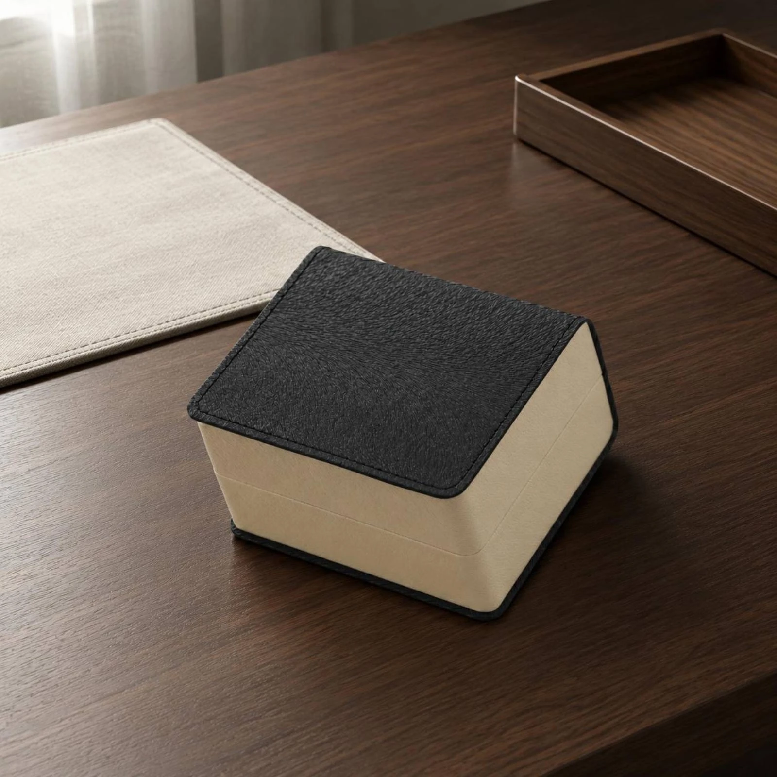 PU Leather Watch Box Padded Insert Watch Display Box Accessory Storage Rounded Corners Beige
PU Leather Watch Box Padded Insert Watch Display Box Accessory Storage Rounded Corners Beige