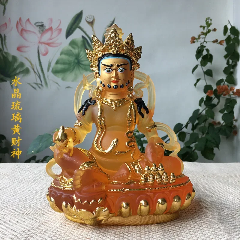 Tibetan esoteric sect, handcrafted gilded high imitation glass, Huang Caishen, Cangbala Caishen Dharma Protector Bodhisattva
Tibetan esoteric sect, handcrafted gilded high imitation glass, Huang Caishen, Cangbala Caishen Dharma Protector Bodhisattva