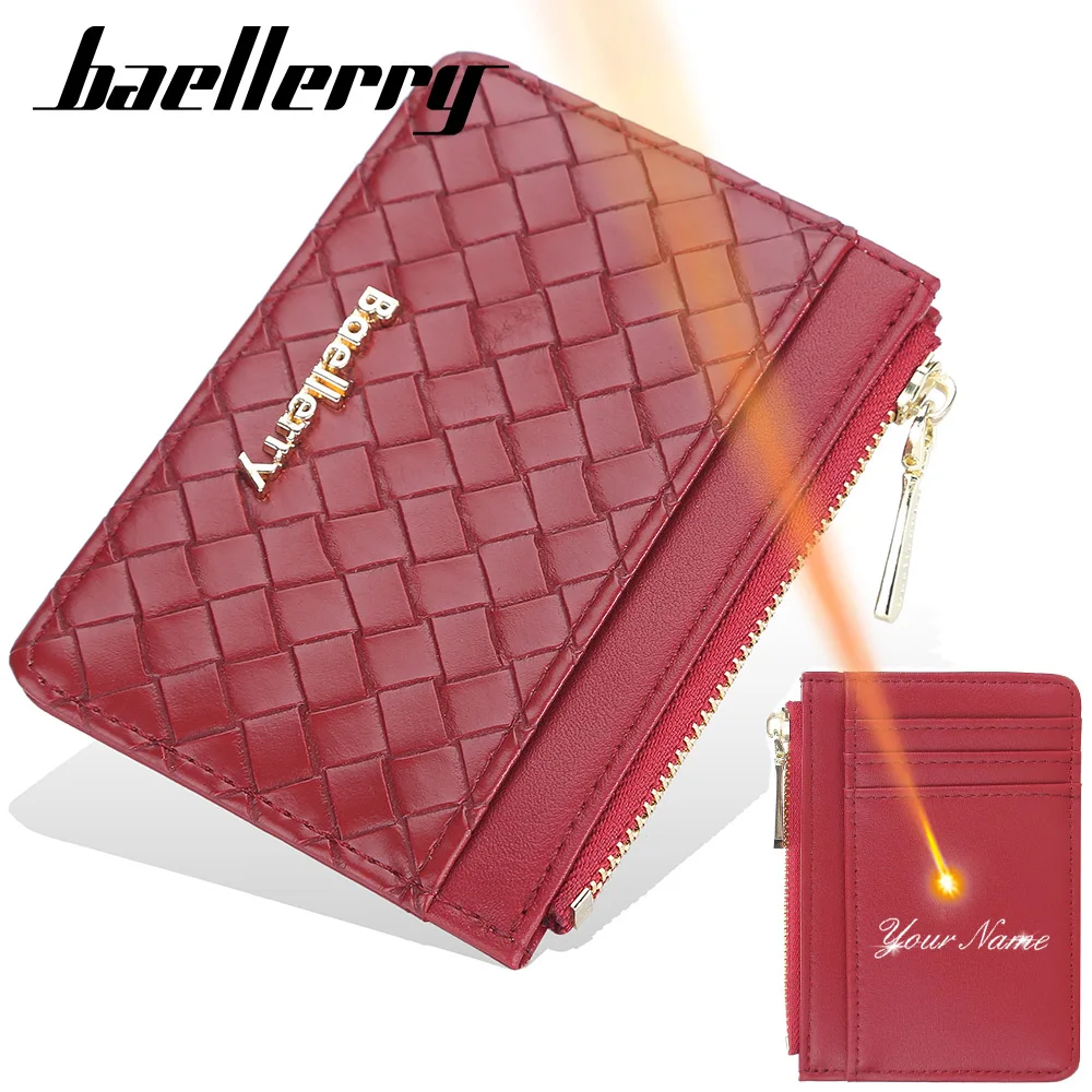 Baellerry мини-женские кошельки, кошельки для карт, имя с гравировкой, тонкая молния из искусственной кожи, высокое качество, модный женский кошелек с держателем для карт
Baellerry мини-женские кошельки, кошельки для карт, имя с гравировкой, тонкая молния из искусственной кожи, высокое качество, модный женский кошелек с держателем для карт