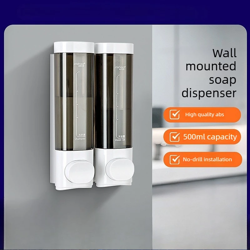 Hand Wall Mounted Soap Dispenser Shower Shampoo Liquid Soap Dispenser for Bathroom Office Kitchen Restaurant School
Hand Wall Mounted Soap Dispenser Shower Shampoo Liquid Soap Dispenser for Bathroom Office Kitchen Restaurant School