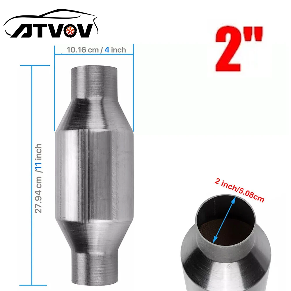 Universal 2'' / 5.08cm Catalytic Converter Exhaust 400 Cells High Flow Muffler Catalyst Converter Euro1 Stainless Steel Weld-On
Universal 2'' / 5.08cm Catalytic Converter Exhaust 400 Cells High Flow Muffler Catalyst Converter Euro1 Stainless Steel Weld-On