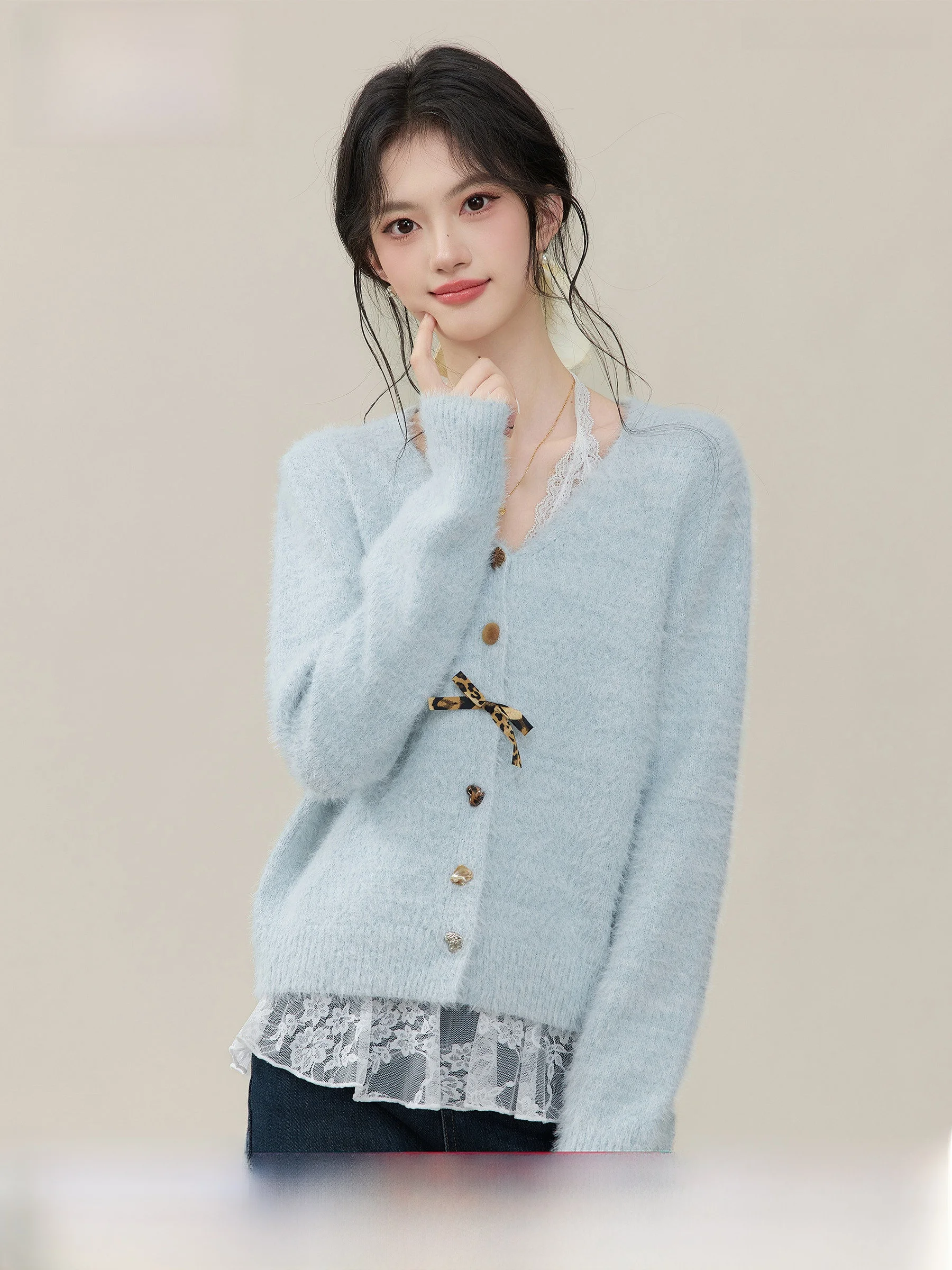 Blue Lace Knitted Sweater Jacket Soft Comfortable Women's Base Layer Outerwear Spring Princess Style Loose Fit Long Sleeve
Blue Lace Knitted Sweater Jacket Soft Comfortable Women's Base Layer Outerwear Spring Princess Style Loose Fit Long Sleeve