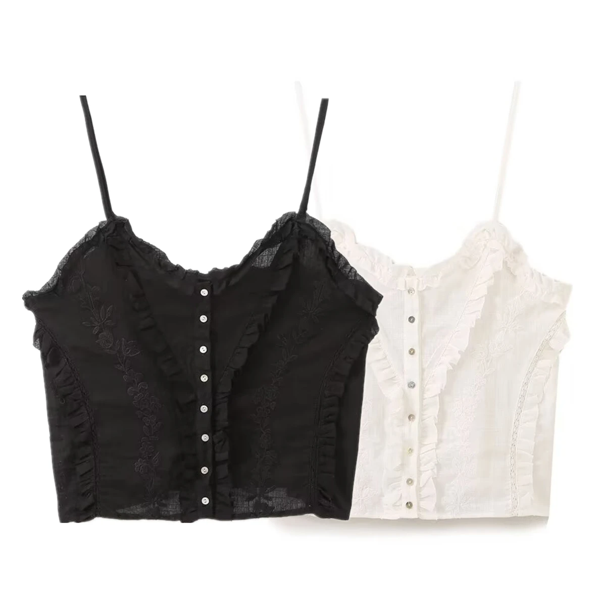 Dave&Di French Retro Embroidered Cotton Chiffon Blouse Women Camisole Shirt Summer Vacation Style Top Minimalist Women's Shirt
Dave&Di French Retro Embroidered Cotton Chiffon Blouse Women Camisole Shirt Summer Vacation Style Top Minimalist Women's Shirt