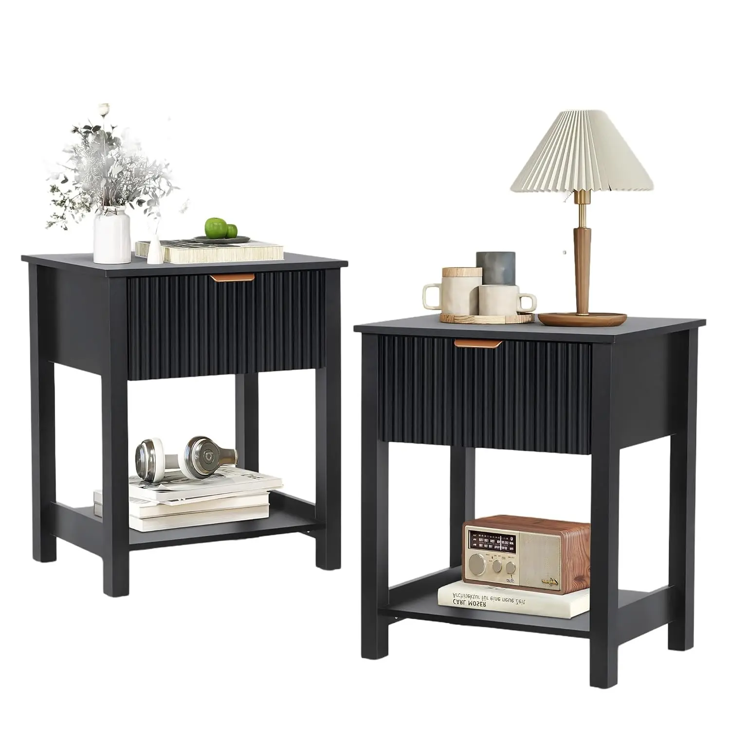 Small Nightstand Set Of 2 With Drawer,Mid Century Modern Nightstand For Bedroom, Fluted End Table With Storage For, Customized
Small Nightstand Set Of 2 With Drawer,Mid Century Modern Nightstand For Bedroom, Fluted End Table With Storage For, Customized
