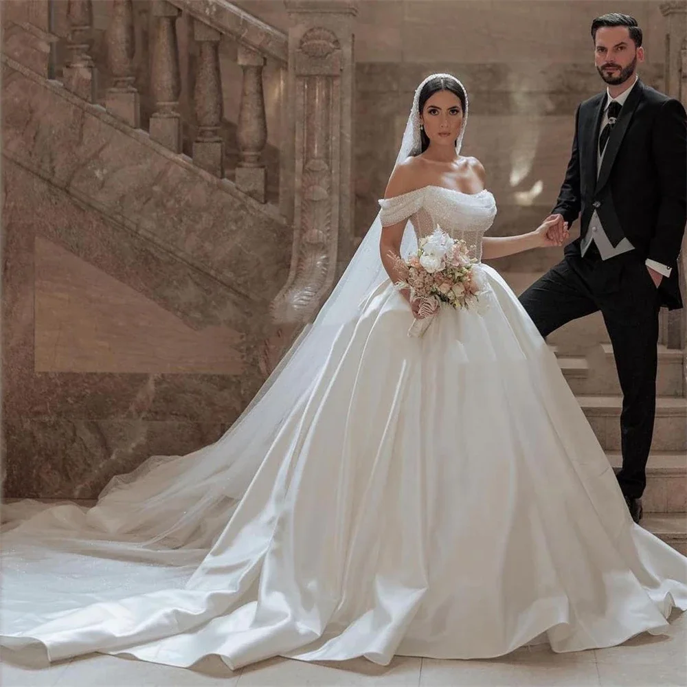 Flavinke Customized Vintage Wedding Dresses Off Shoulder Pleated Shiny CorsetBridal Gown Sparkly Puffy Princess Bride Dresses
Flavinke Customized Vintage Wedding Dresses Off Shoulder Pleated Shiny CorsetBridal Gown Sparkly Puffy Princess Bride Dresses