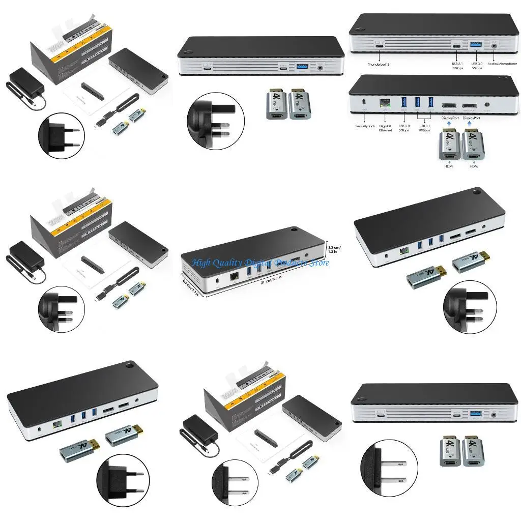 U2JE 11-портовая док-станция USB C-концентратор USB C-разветвители для ноутбуков Настольный USB-концентратор C с двойными 4K
U2JE 11-портовая док-станция USB C-концентратор USB C-разветвители для ноутбуков Настольный USB-концентратор C с двойными 4K