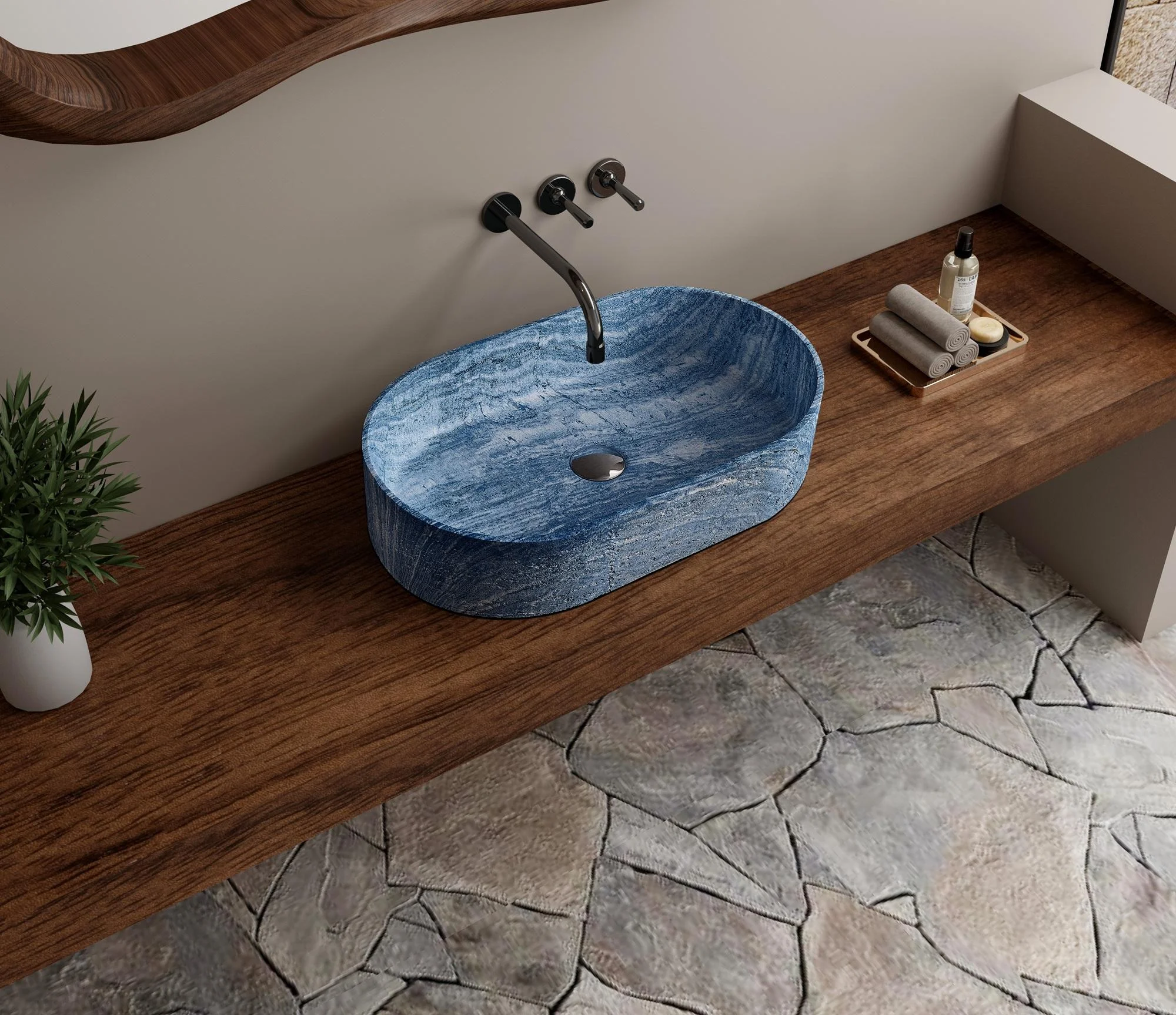 j* Aquarius AQYX-654 Italian Designer Luxury Oval Light Blue Artificial Travertine Stone Countertop Wash Basin 12L Top Bathroom
j* Aquarius AQYX-654 Italian Designer Luxury Oval Light Blue Artificial Travertine Stone Countertop Wash Basin 12L Top Bathroom