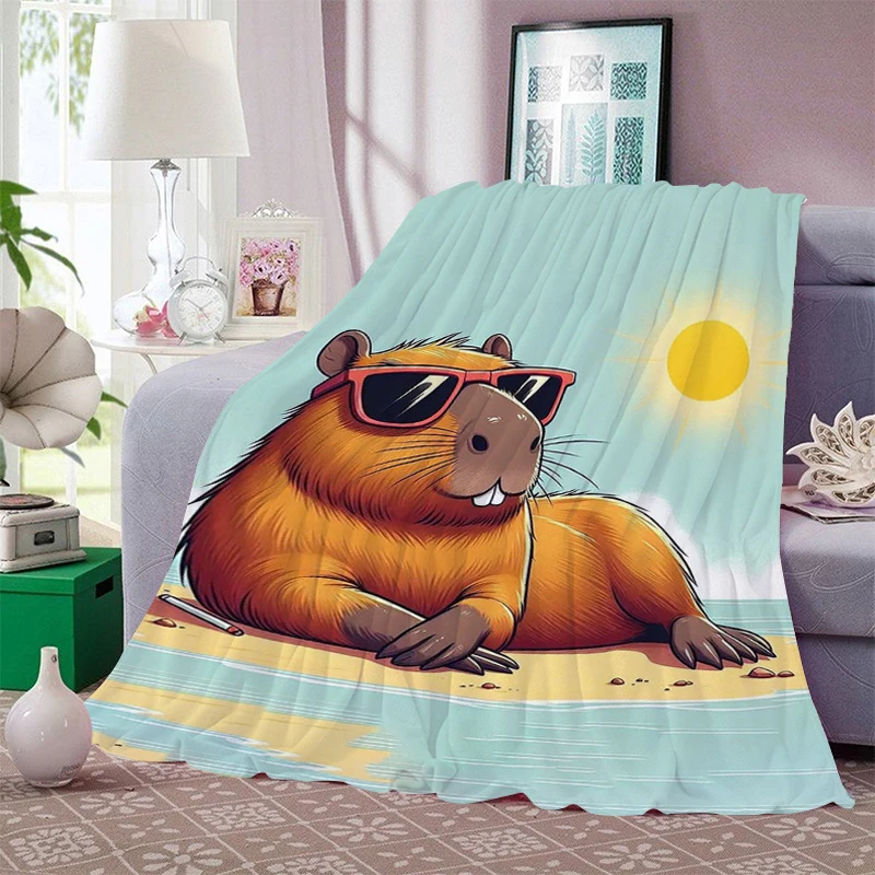 Bed Blanket Sofa Capibara Cartoon Warm Fleece Camping Custom Nap Fluffy Soft Blankets for Winter Microfiber Bedding King Size
Bed Blanket Sofa Capibara Cartoon Warm Fleece Camping Custom Nap Fluffy Soft Blankets for Winter Microfiber Bedding King Size