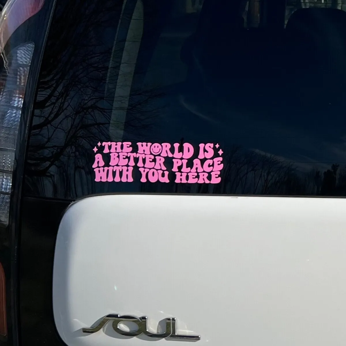 Positive Vinyl Car Window Decals and Stickers Trendy Cute Positive Energy Spread Kindness Auto Decoration Accessories
Positive Vinyl Car Window Decals and Stickers Trendy Cute Positive Energy Spread Kindness Auto Decoration Accessories