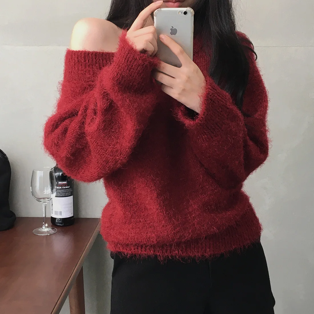Red Knitted Long Sve oulder Bared Sweater Women's Loose Fit Inner Wear Thiened Autumn Winter Color Casual Top
Red Knitted Long Sve oulder Bared Sweater Women's Loose Fit Inner Wear Thiened Autumn Winter Color Casual Top