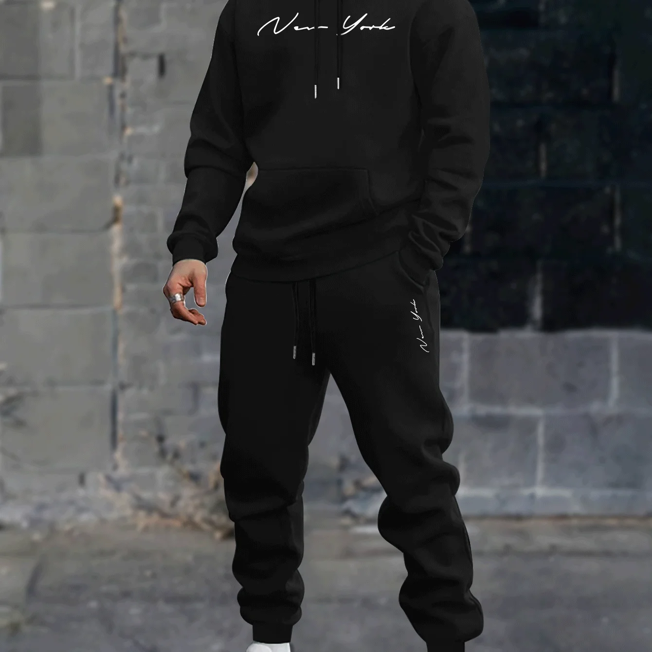 Men's printed hooded sweater and fleece pants set - new fall/winter two-piece boyfriend hoodie and drawstring casual pants
Men's printed hooded sweater and fleece pants set - new fall/winter two-piece boyfriend hoodie and drawstring casual pants