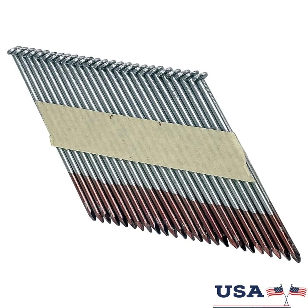 34 Degree 131 Inch x 3-1/4 Inch Paper Collated Bright Finish Smooth Shank Clipped Head Framing Nails 2000 Count
34 Degree 131 Inch x 3-1/4 Inch Paper Collated Bright Finish Smooth Shank Clipped Head Framing Nails 2000 Count