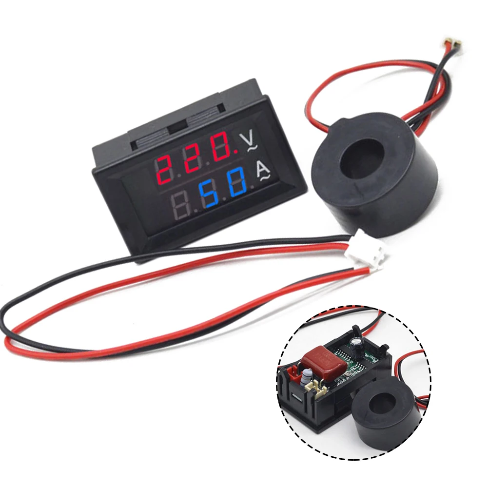1pc AC Voltage Current Meter With Transformer Digital Display Current Voltmeter Plastic Current Meter Wire Length 20 Cm AC50V
1pc AC Voltage Current Meter With Transformer Digital Display Current Voltmeter Plastic Current Meter Wire Length 20 Cm AC50V