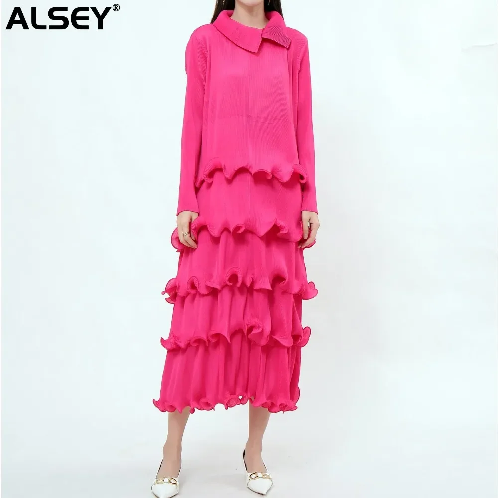 Женское плиссированное платье ALSEY Miyake, элегантное однотонное платье с лацканами в стиле ретро, осень 2024
Женское плиссированное платье ALSEY Miyake, элегантное однотонное платье с лацканами в стиле ретро, осень 2024