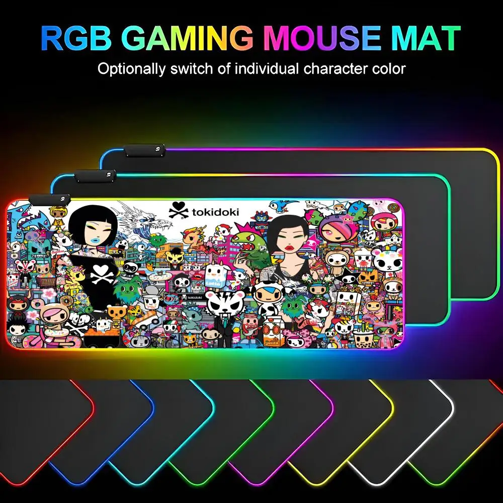 Японский коврик для мыши Tokidokis, игровой RGB коврик для клавиатуры, игровой коврик для мыши для ноутбука, защитный коврик для стола, аниме коврики
Японский коврик для мыши Tokidokis, игровой RGB коврик для клавиатуры, игровой коврик для мыши для ноутбука, защитный коврик для стола, аниме коврики