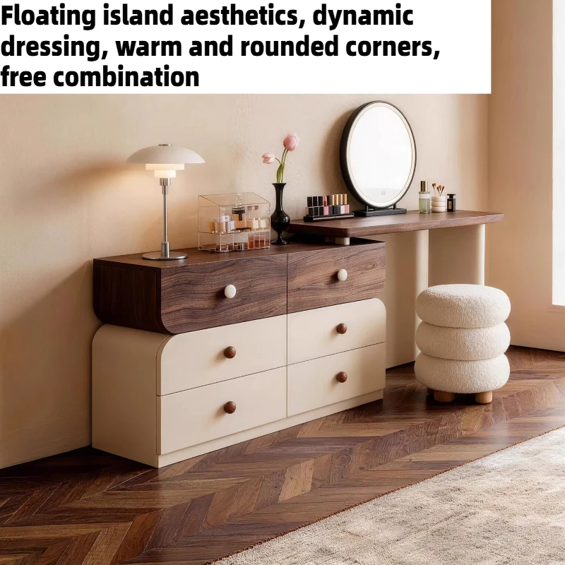 Walnut Wood Grain Makeup Table Modern Luxury Vanity Drawer Storage Dressing Table Toilet With Chair And Mirror Bedroom Furniture
Walnut Wood Grain Makeup Table Modern Luxury Vanity Drawer Storage Dressing Table Toilet With Chair And Mirror Bedroom Furniture