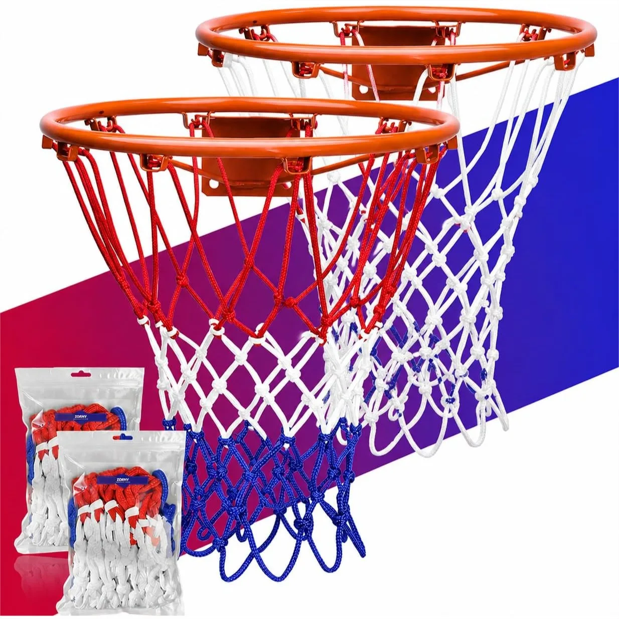 Basketball Hoop Net Heavy Duty for Standard Indoor or Outdoor Rims, 5 Team Colors
Basketball Hoop Net Heavy Duty for Standard Indoor or Outdoor Rims, 5 Team Colors