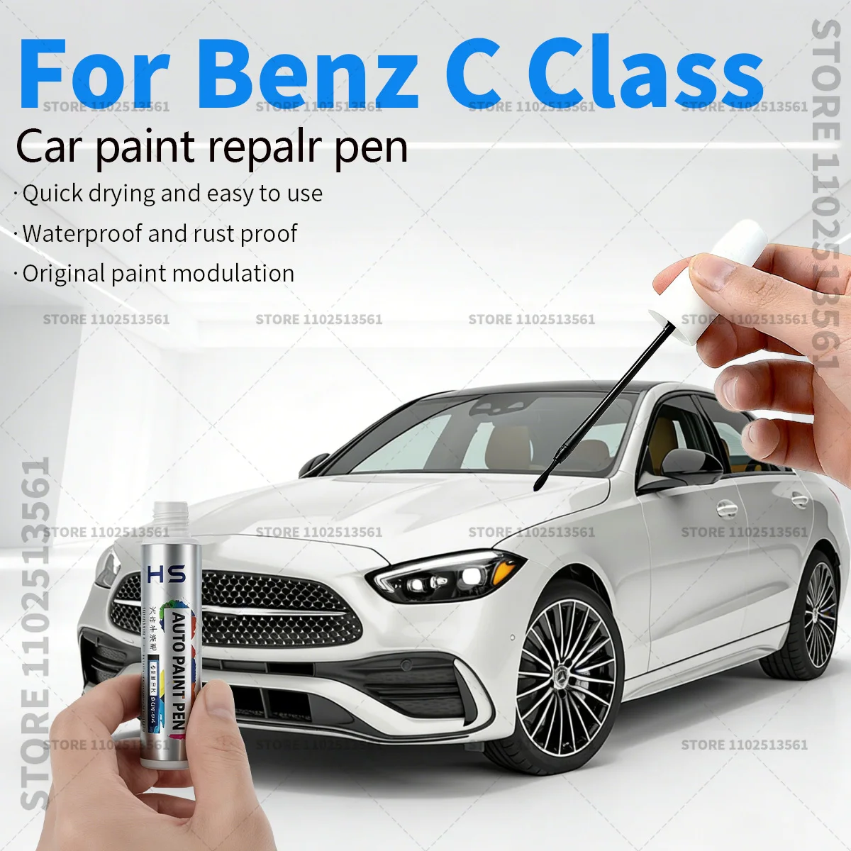 Ручка-корректор для ремонта краски, средство для удаления царапин, аксессуары для авто DIY, для Mercedes-Benz C-класса 1993-2025 годов, черный, белый, графитовый серый
Ручка-корректор для ремонта краски, средство для удаления царапин, аксессуары для авто DIY, для Mercedes-Benz C-класса 1993-2025 годов, черный, белый, графитовый серый