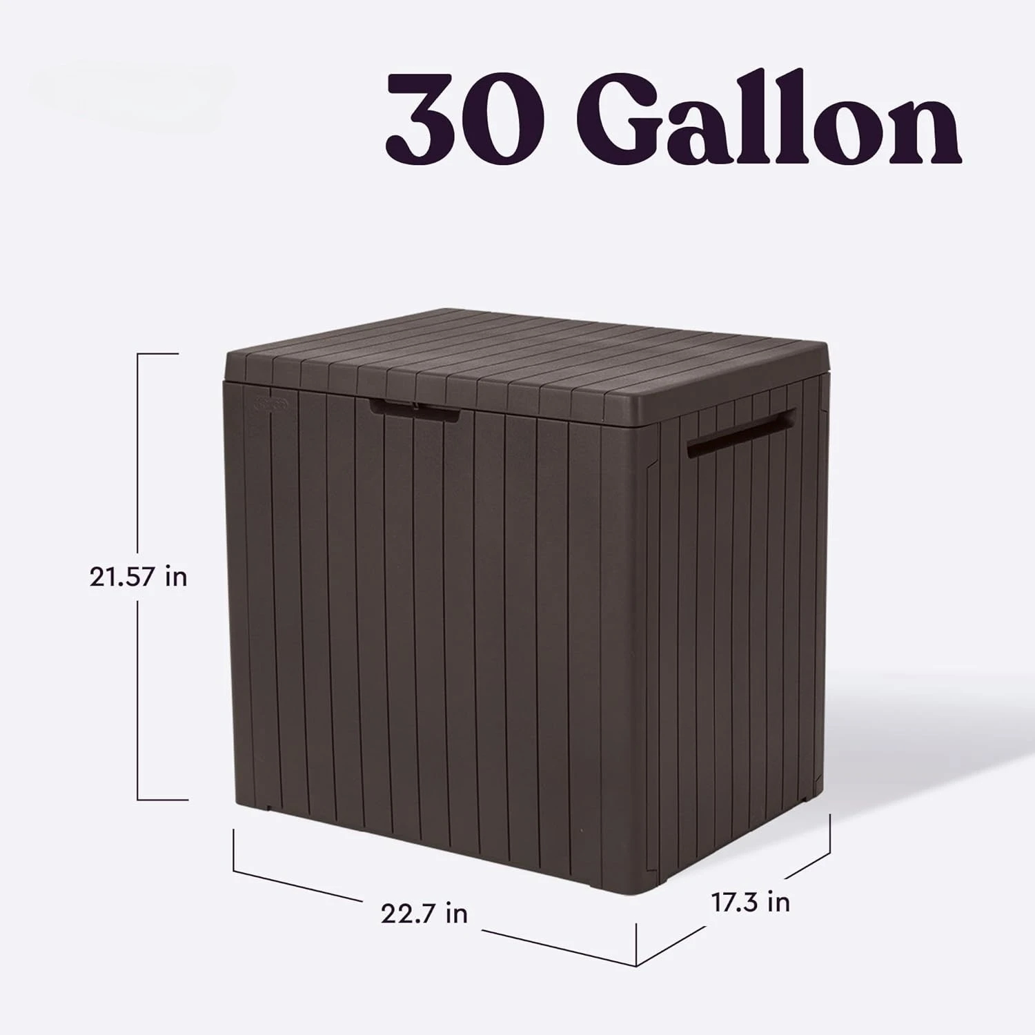 City 30 Gallon Resin Outdoor Storage Box and Patio Furniture Side Table for Pool and Garden Accessories, Brown
City 30 Gallon Resin Outdoor Storage Box and Patio Furniture Side Table for Pool and Garden Accessories, Brown