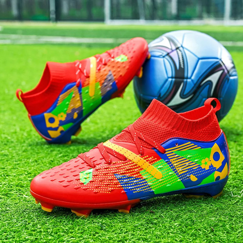New Red Football Shoes Men Women Society Soccer Cleats Professional Training Shoes Outdoor Men's Artificial Grass Soccer Cleats
New Red Football Shoes Men Women Society Soccer Cleats Professional Training Shoes Outdoor Men's Artificial Grass Soccer Cleats