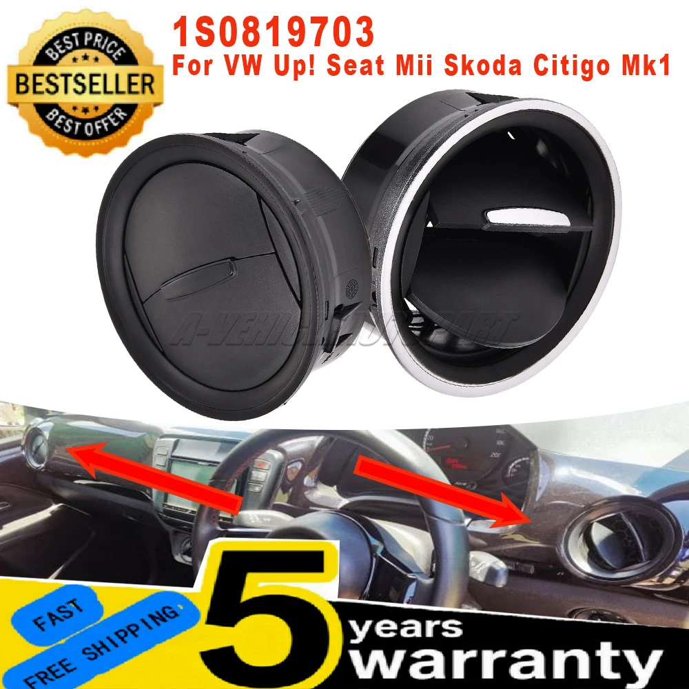 1S0819703 For VW Up! Seat Mii Skoda Citigo New Front Dashboard Air Vent AC Grille Diffuser Surround Black/Silver car accessories
1S0819703 For VW Up! Seat Mii Skoda Citigo New Front Dashboard Air Vent AC Grille Diffuser Surround Black/Silver car accessories