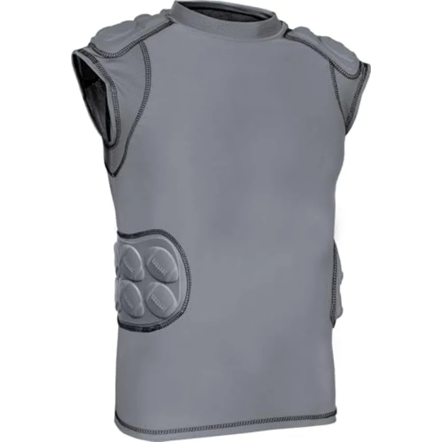 De Adult Padded Football Shirt - Football Rib Protector with Shoulder and Spine Football Pads, 5-Pad Football Comprion Shirt
De Adult Padded Football Shirt - Football Rib Protector with Shoulder and Spine Football Pads, 5-Pad Football Comprion Shirt