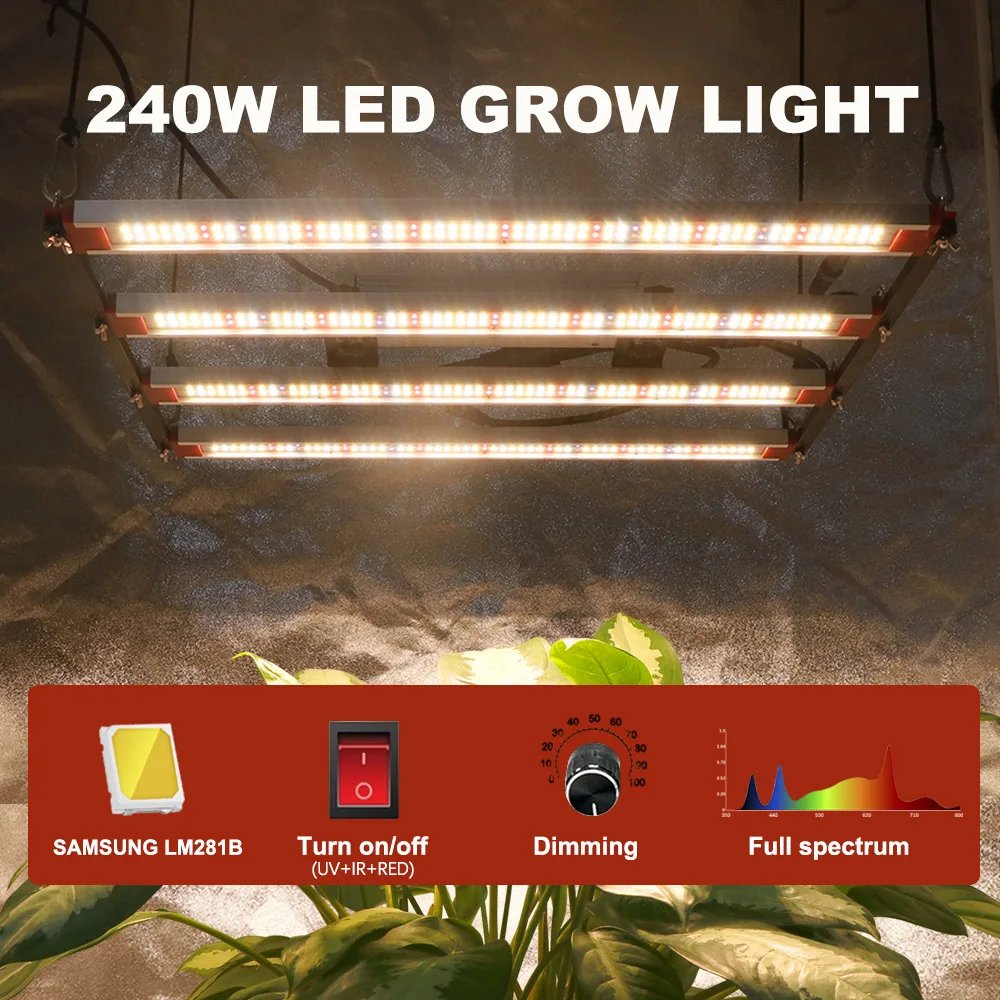 240w 320w LM301H Quantum Tech LED Grow light Bar Meanwell Driver Sunlike Growing Lamp For Indoor Plant Flower Greenhouse
240w 320w LM301H Quantum Tech LED Grow light Bar Meanwell Driver Sunlike Growing Lamp For Indoor Plant Flower Greenhouse