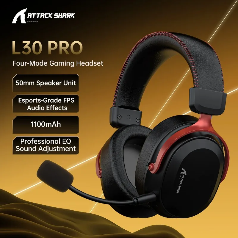 Беспроводная игровая гарнитура ATTACK SHARK L30PRO с 4 режимами, легкая, объемный звук 7.1, задержка 10 мс, аккумулятор 1100 мАч, съемный микрофон для ПК/PS5
Беспроводная игровая гарнитура ATTACK SHARK L30PRO с 4 режимами, легкая, объемный звук 7.1, задержка 10 мс, аккумулятор 1100 мАч, съемный микрофон для ПК/PS5