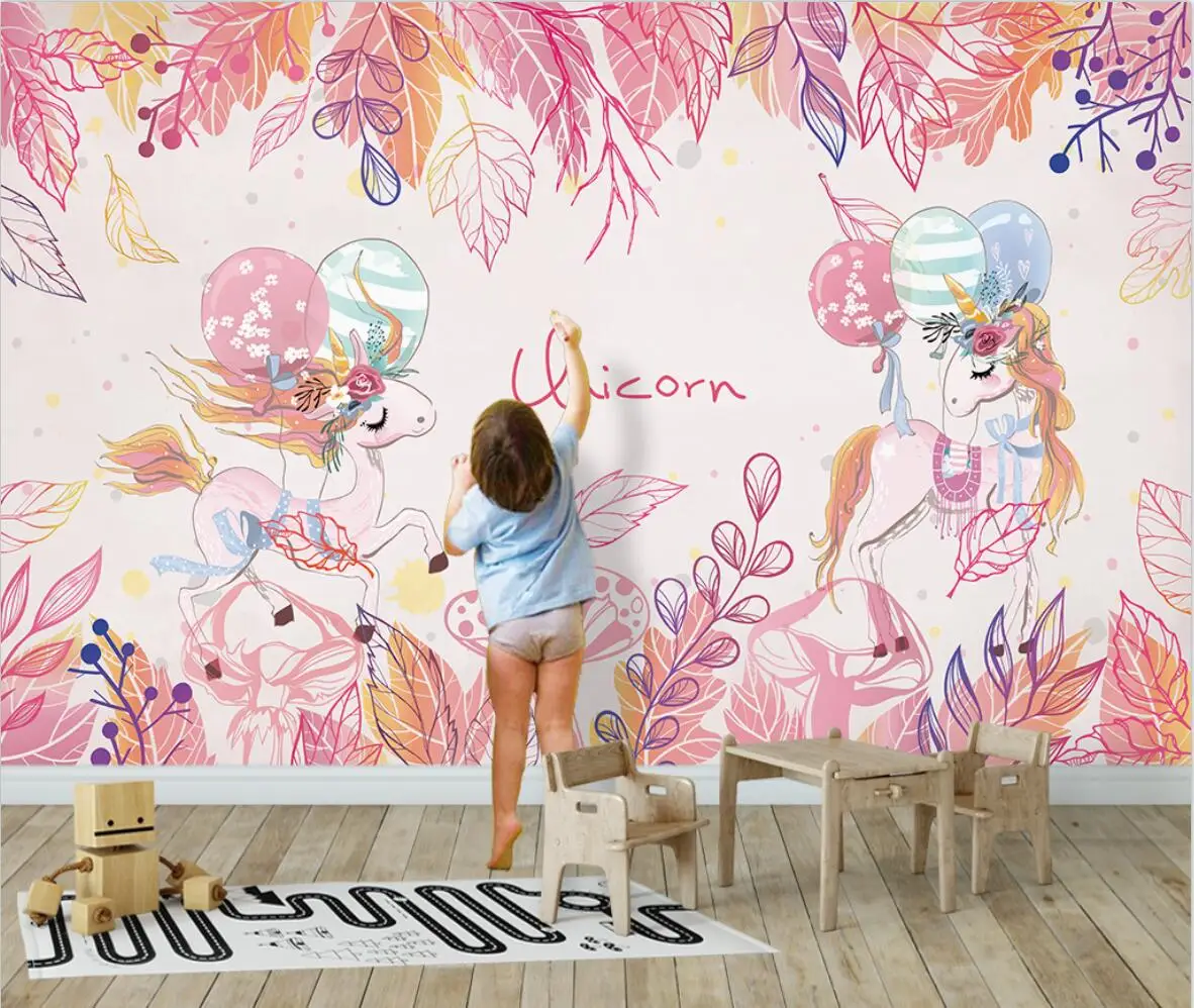 Custom Wallpaper Cartoon Pink Unicorn Kids Room Decoration Background Wall Mural Home Decor Living Room Bedroom 3d wallpaper
Custom Wallpaper Cartoon Pink Unicorn Kids Room Decoration Background Wall Mural Home Decor Living Room Bedroom 3d wallpaper