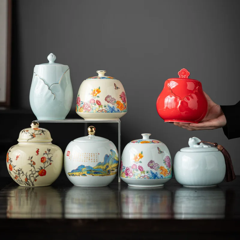 Ceramic Jars, Tea Jars, Household Storage Sealed Jars, Tea Boxes, Food Storage Containers, Tea Containers, Storage Bottles
Ceramic Jars, Tea Jars, Household Storage Sealed Jars, Tea Boxes, Food Storage Containers, Tea Containers, Storage Bottles