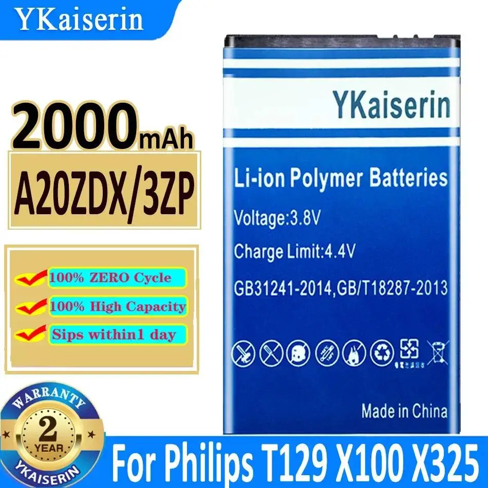 Safe For Philips Xenium T129 X100 X325 2000mAh A20ZDX 3ZP Mobile Phone Battery
Safe For Philips Xenium T129 X100 X325 2000mAh A20ZDX 3ZP Mobile Phone Battery