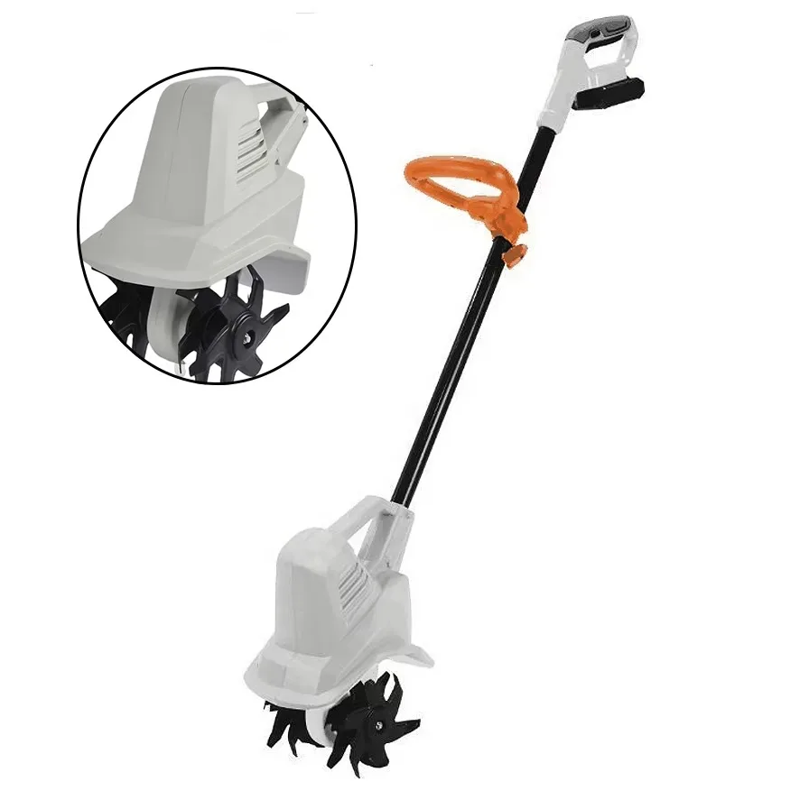 18V Cordless Professional Soil Tiller Battery Powered Agricultural Cultivator
18V Cordless Professional Soil Tiller Battery Powered Agricultural Cultivator