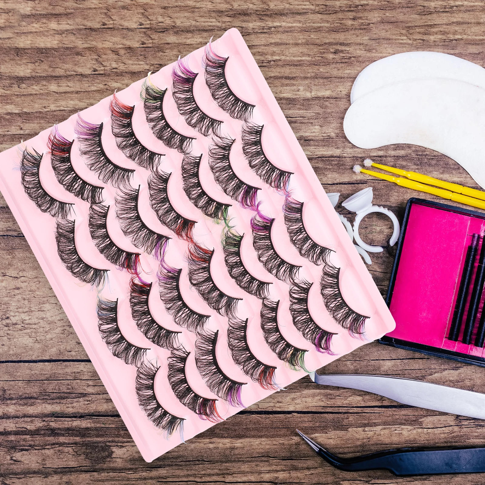14 Pairs Colorful Eyelashes False Lash Extensions Multi Layered Thick Clusters Faux Colored Lashes Cosplay Stage
14 Pairs Colorful Eyelashes False Lash Extensions Multi Layered Thick Clusters Faux Colored Lashes Cosplay Stage