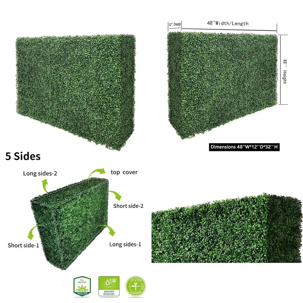 artificial hedge wall without planter, outdoor or indoor decorative privacy wall, great for balcony, patio, deck, top cover pan
artificial hedge wall without planter, outdoor or indoor decorative privacy wall, great for balcony, patio, deck, top cover pan