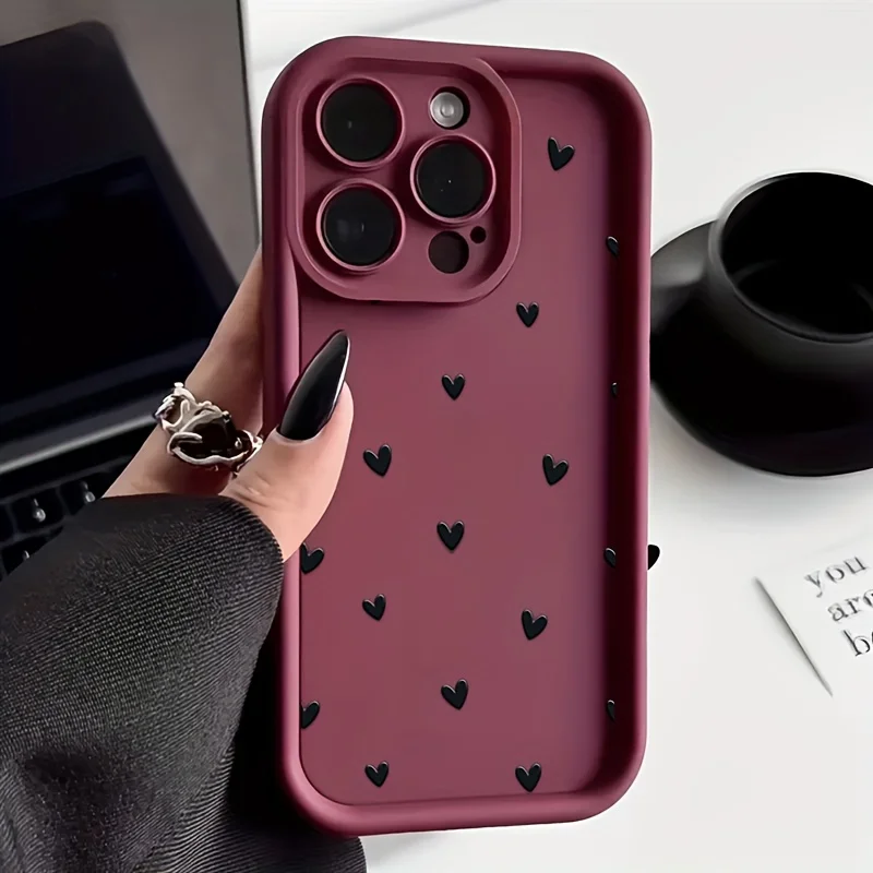 Black heart pattern phone case for iPhone 17 16 15 14 13 12 11 Pro/ Max/Plus shock-proof rear cover anti-fingerprint
Black heart pattern phone case for iPhone 17 16 15 14 13 12 11 Pro/ Max/Plus shock-proof rear cover anti-fingerprint