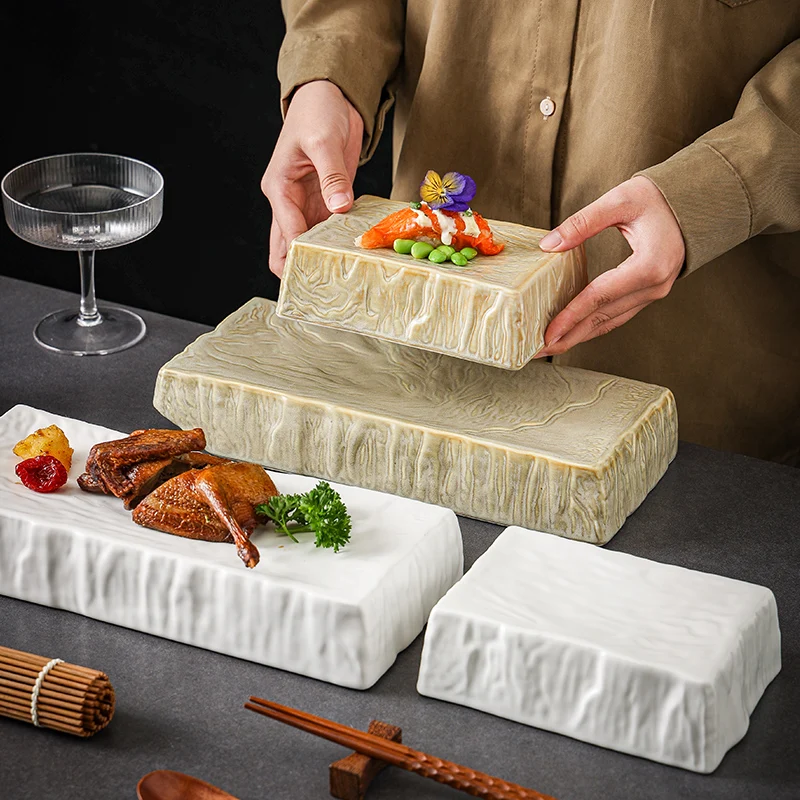 Pure white square ceramic plates Restaurant snacks dessert plates Sushi plates Special tableware for molecular cooking
Pure white square ceramic plates Restaurant snacks dessert plates Sushi plates Special tableware for molecular cooking