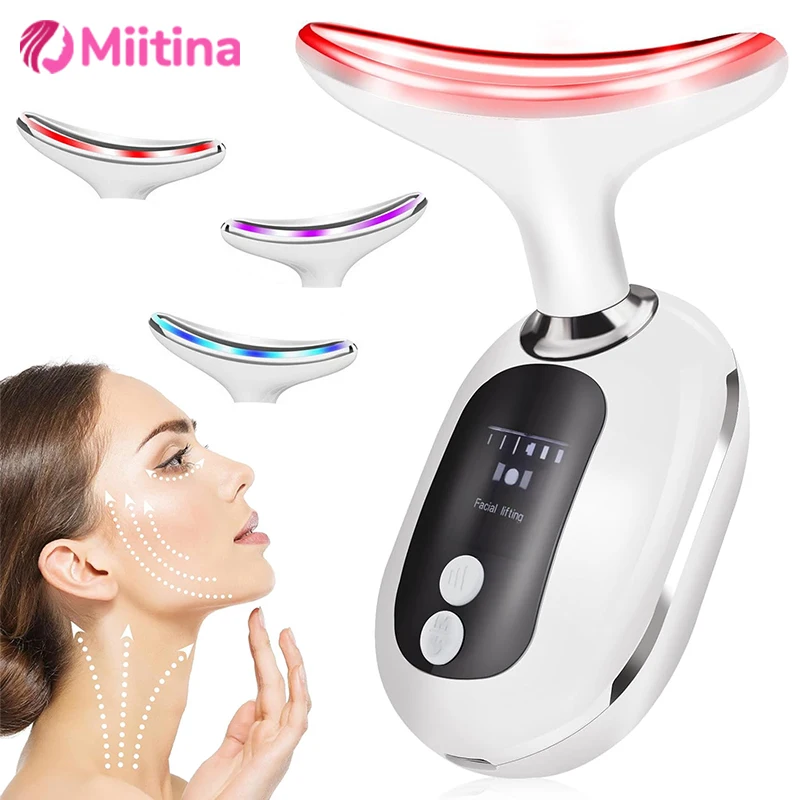 EMS Neck Face Lift Beauty Device Facial Massager Red Light Therapy Skin Rejuvenation Tightening Anti Wrinkle Remover Double Chin
EMS Neck Face Lift Beauty Device Facial Massager Red Light Therapy Skin Rejuvenation Tightening Anti Wrinkle Remover Double Chin