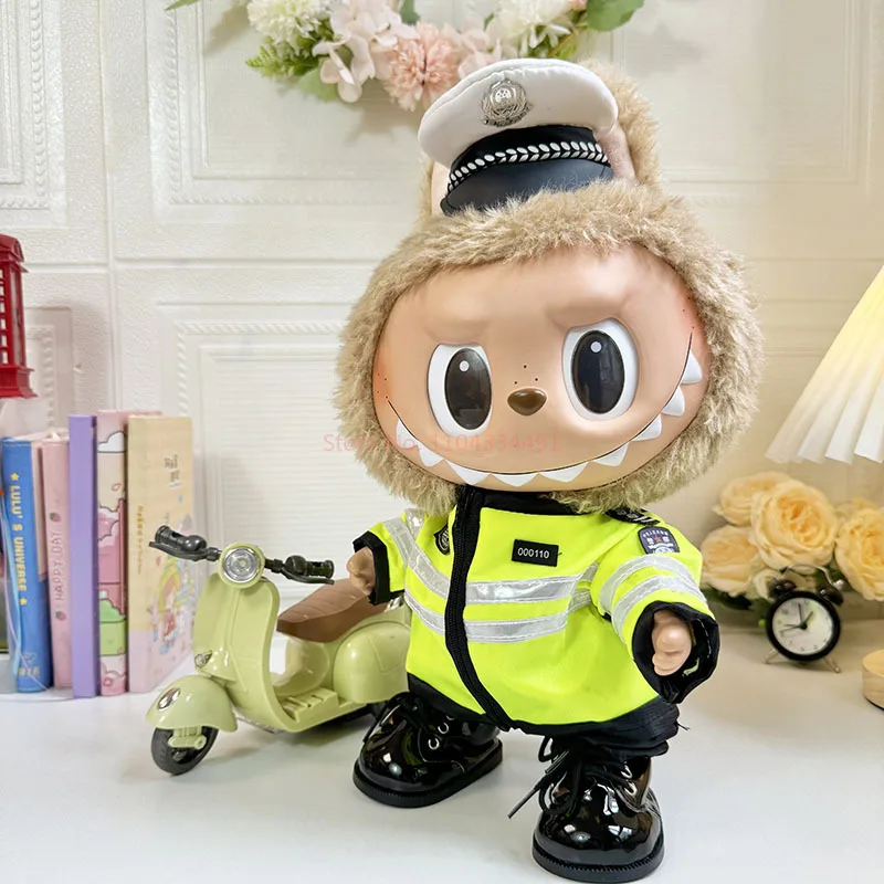 38cm The Monster Labubu Clothes Plush Doll Clothing Traffic Police Transportation Uniform Set Cool Cute Doll Clothes Accessories
38cm The Monster Labubu Clothes Plush Doll Clothing Traffic Police Transportation Uniform Set Cool Cute Doll Clothes Accessories