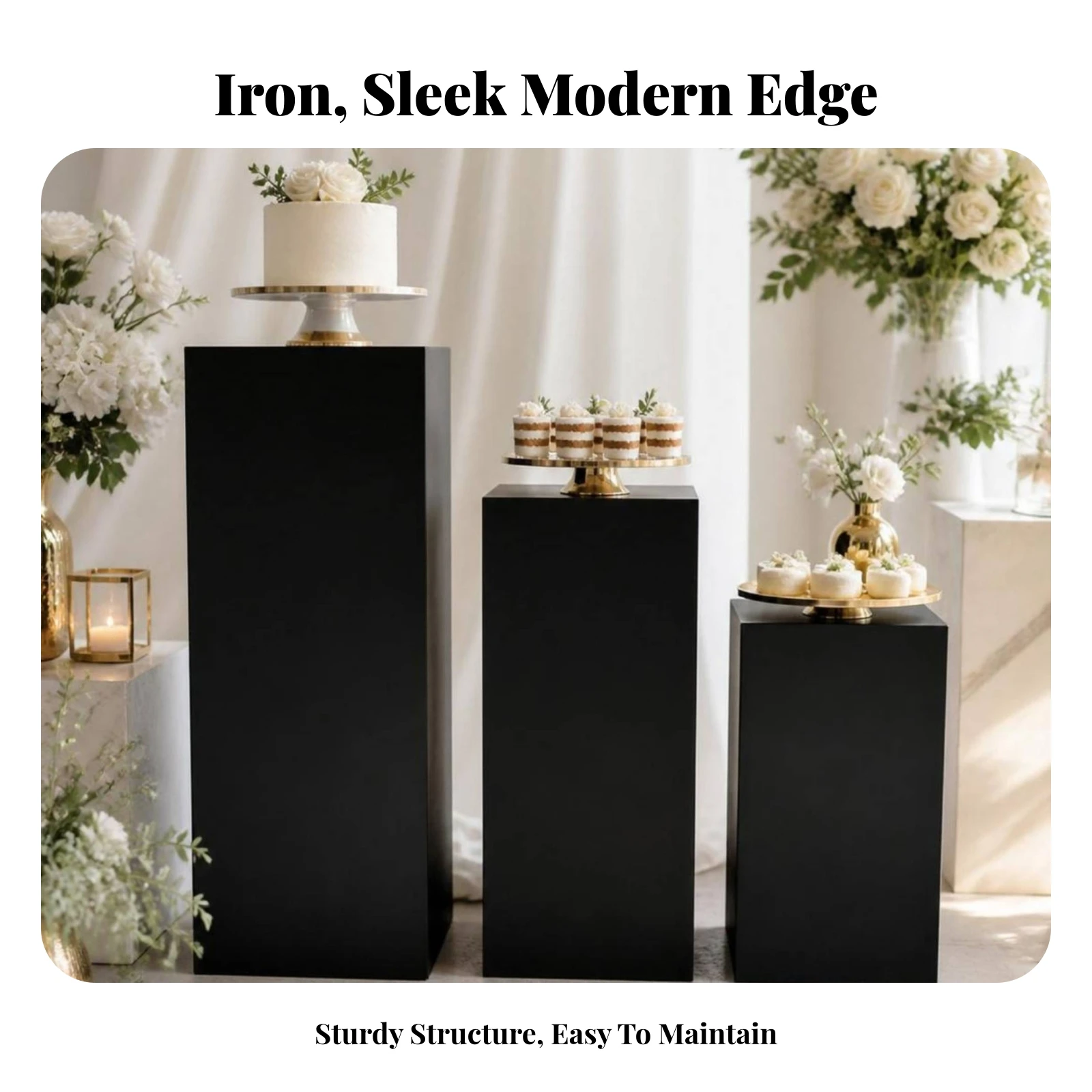 3 Pieces Dessert Display Pedestal Stand Event Prop Freestanding Dessert Stand Set Decorative
3 Pieces Dessert Display Pedestal Stand Event Prop Freestanding Dessert Stand Set Decorative