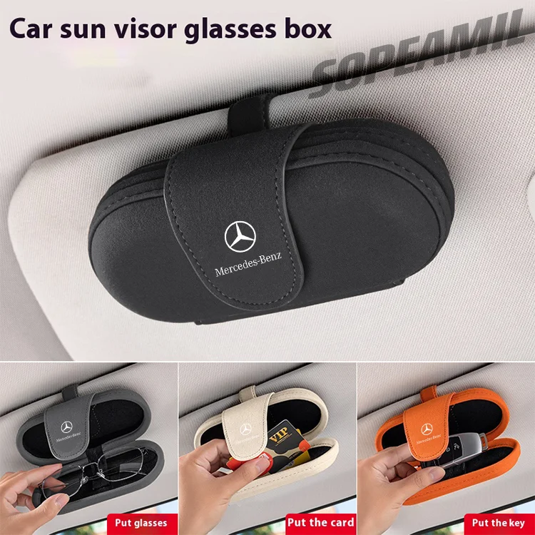 Car Suede Sunglass Box Eyeglasses Storage Box Visor Glasses Clip Mercedes Benz A B C E Class A35 C43 GLA GLC GLB CLA CLS SLK SL
Car Suede Sunglass Box Eyeglasses Storage Box Visor Glasses Clip Mercedes Benz A B C E Class A35 C43 GLA GLC GLB CLA CLS SLK SL