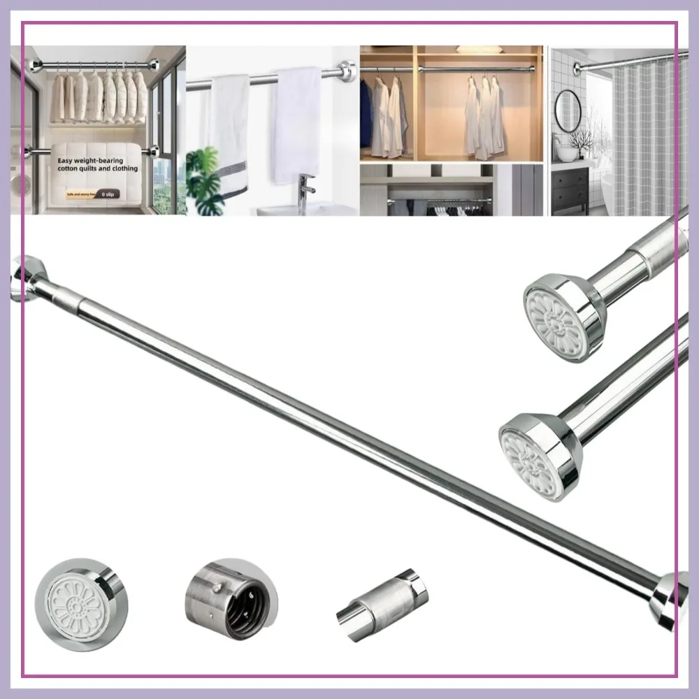2-inch Diameter Adjustable Spring Tension Wardrobe Pole, 304 Stainless Steel, Anti-Slip, 15.7-23.6 in
2-inch Diameter Adjustable Spring Tension Wardrobe Pole, 304 Stainless Steel, Anti-Slip, 15.7-23.6 in