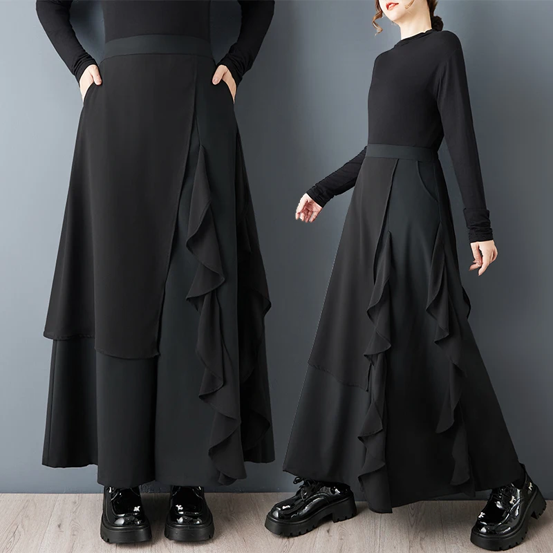 Модные брюки с асимметричным кроем и вставками, прямые, с высокой талией, повседневные, для женщин среднего возраста
Модные брюки с асимметричным кроем и вставками, прямые, с высокой талией, повседневные, для женщин среднего возраста