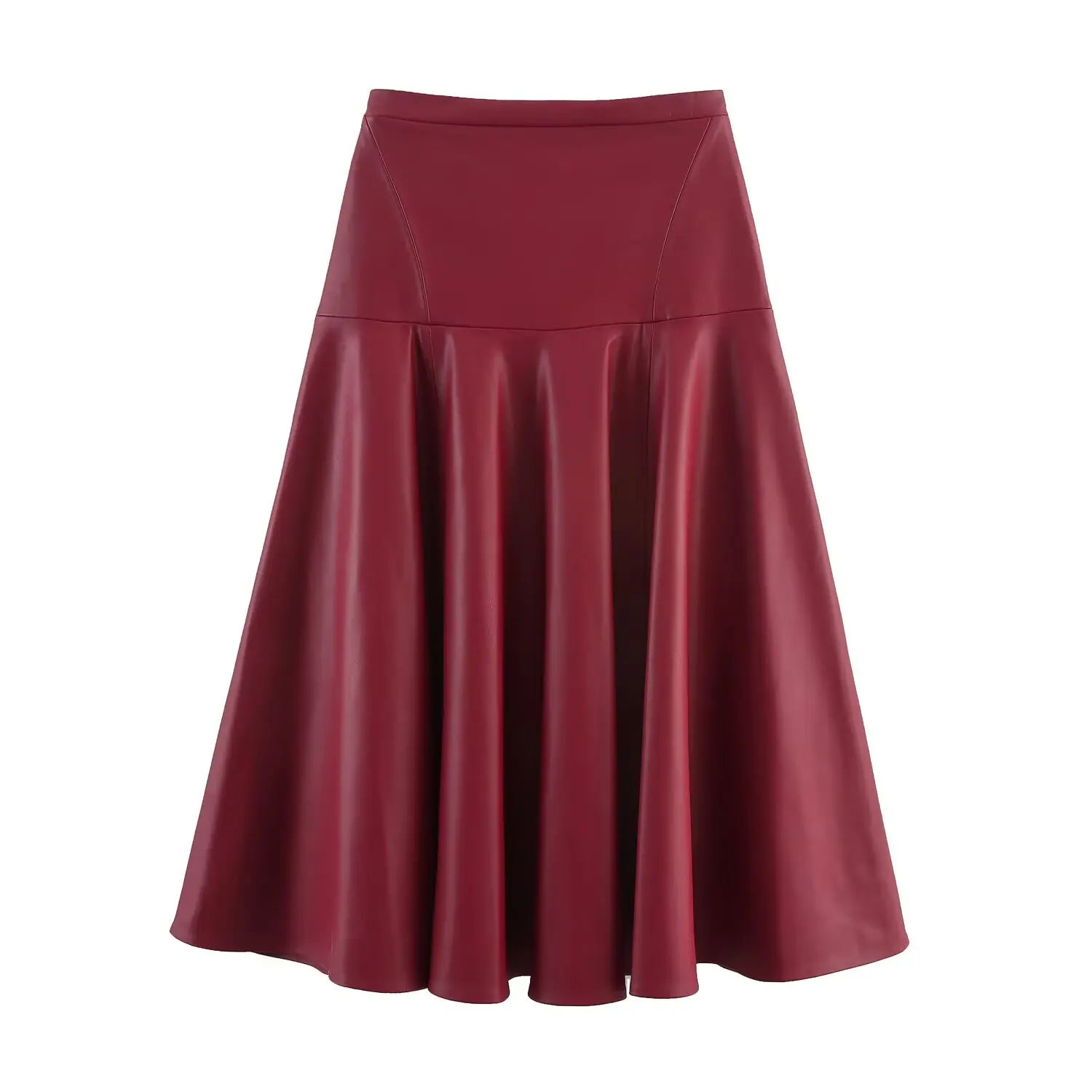 Elegant Leatherette Midi Skirt for Women High Waist A-Line Casual Style Patchwork Design Autumn New Arrival by WMXZ
Elegant Leatherette Midi Skirt for Women High Waist A-Line Casual Style Patchwork Design Autumn New Arrival by WMXZ