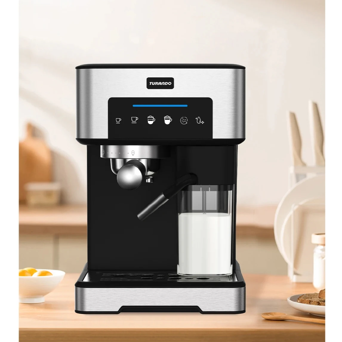 Electric Automatic Espresso Coffee Maker With Milk Frother Cappuccino Cafetera Hot Water Steam for or Hotel Use
Electric Automatic Espresso Coffee Maker With Milk Frother Cappuccino Cafetera Hot Water Steam for or Hotel Use