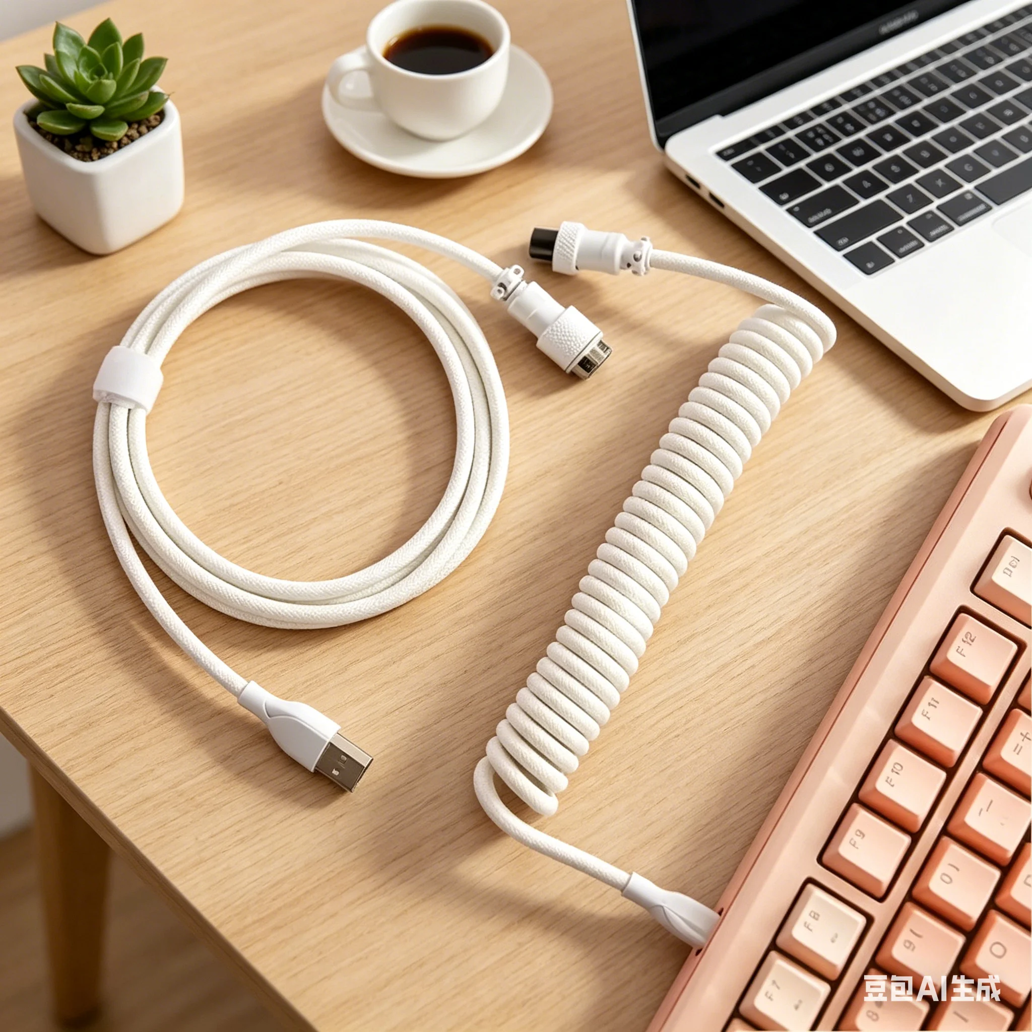 8K Magnetic USB-C Coiled Cable, Braided Spiral Cord, Gold-Plated 5-Core Wire, Custom Line for Mechanical Keyboard Gaming Desktop
8K Magnetic USB-C Coiled Cable, Braided Spiral Cord, Gold-Plated 5-Core Wire, Custom Line for Mechanical Keyboard Gaming Desktop