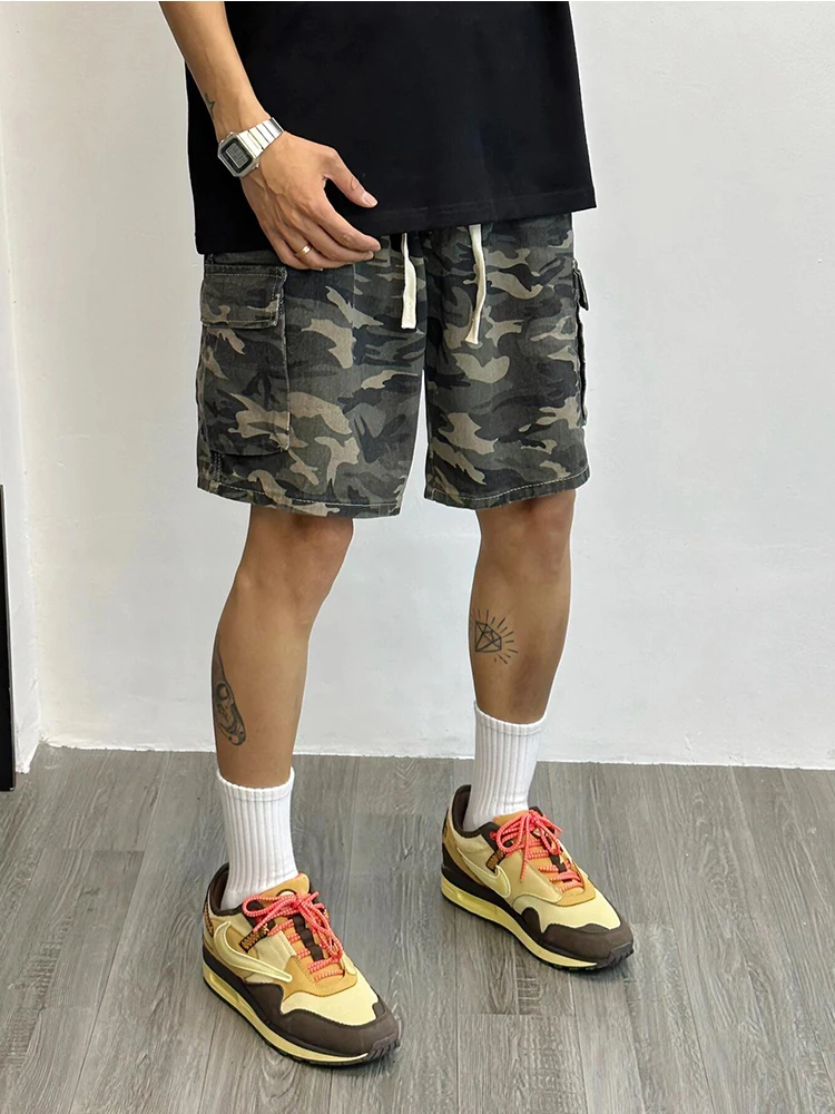 Retro American Waed Distred Camouflage Workwear ort Men's Casual Loose Street Sle Four-Fifths Length Pants
Retro American Waed Distred Camouflage Workwear ort Men's Casual Loose Street Sle Four-Fifths Length Pants