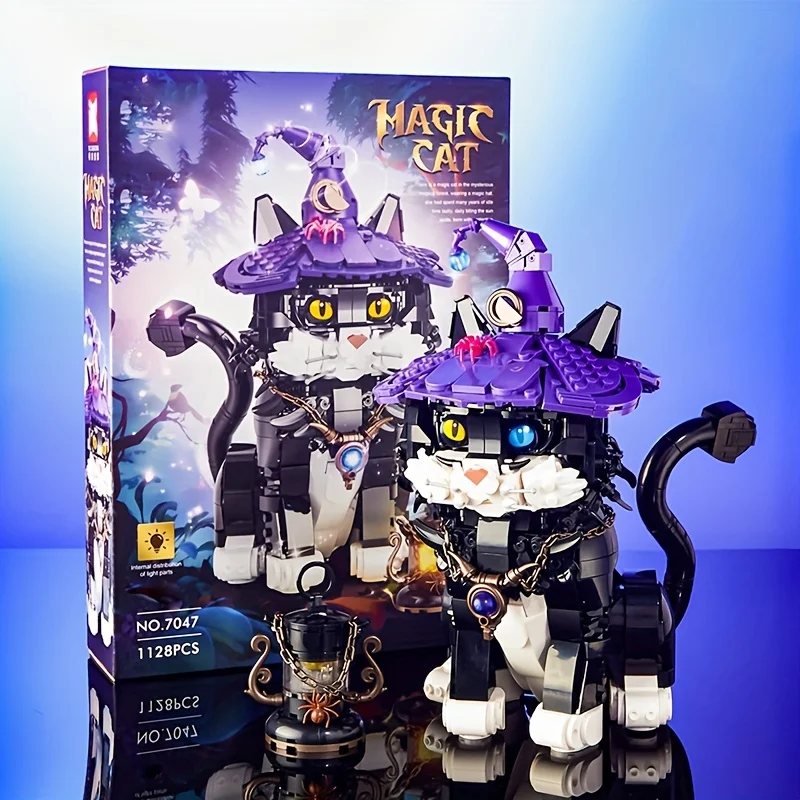 1128 шт. набор строительных блоков Magic Cat, набор коллекционных моделей кошек, игрушка для домашнего декора в виде животного, креативный подарок для взрослых
1128 шт. набор строительных блоков Magic Cat, набор коллекционных моделей кошек, игрушка для домашнего декора в виде животного, креативный подарок для взрослых