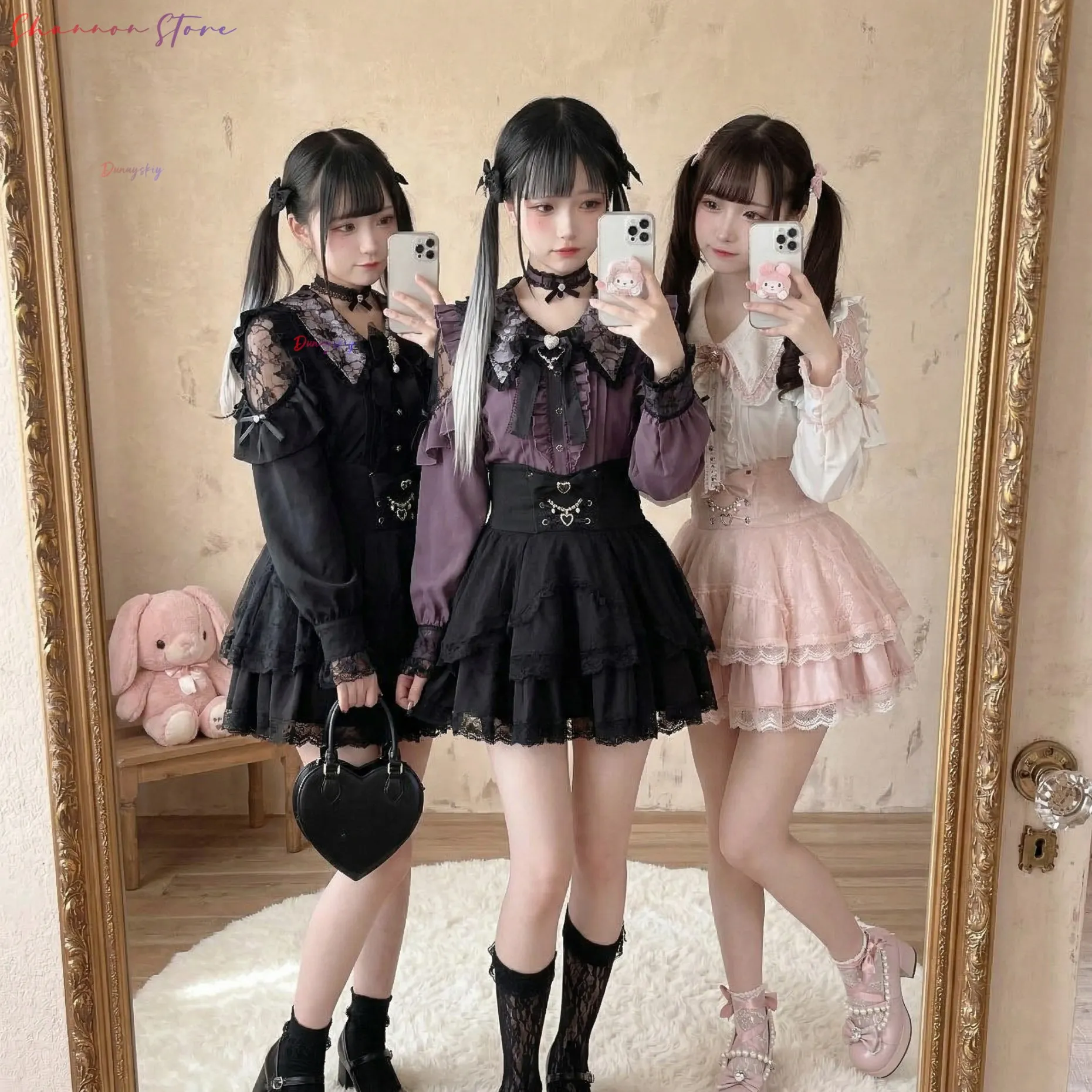 Jirai Kei Shirt JK Skirt Lolita Y2K Sweet Japanese Style Purple Long-Sleeve School Uniform Blouse High-Waisted Darkness Outfit
Jirai Kei Shirt JK Skirt Lolita Y2K Sweet Japanese Style Purple Long-Sleeve School Uniform Blouse High-Waisted Darkness Outfit